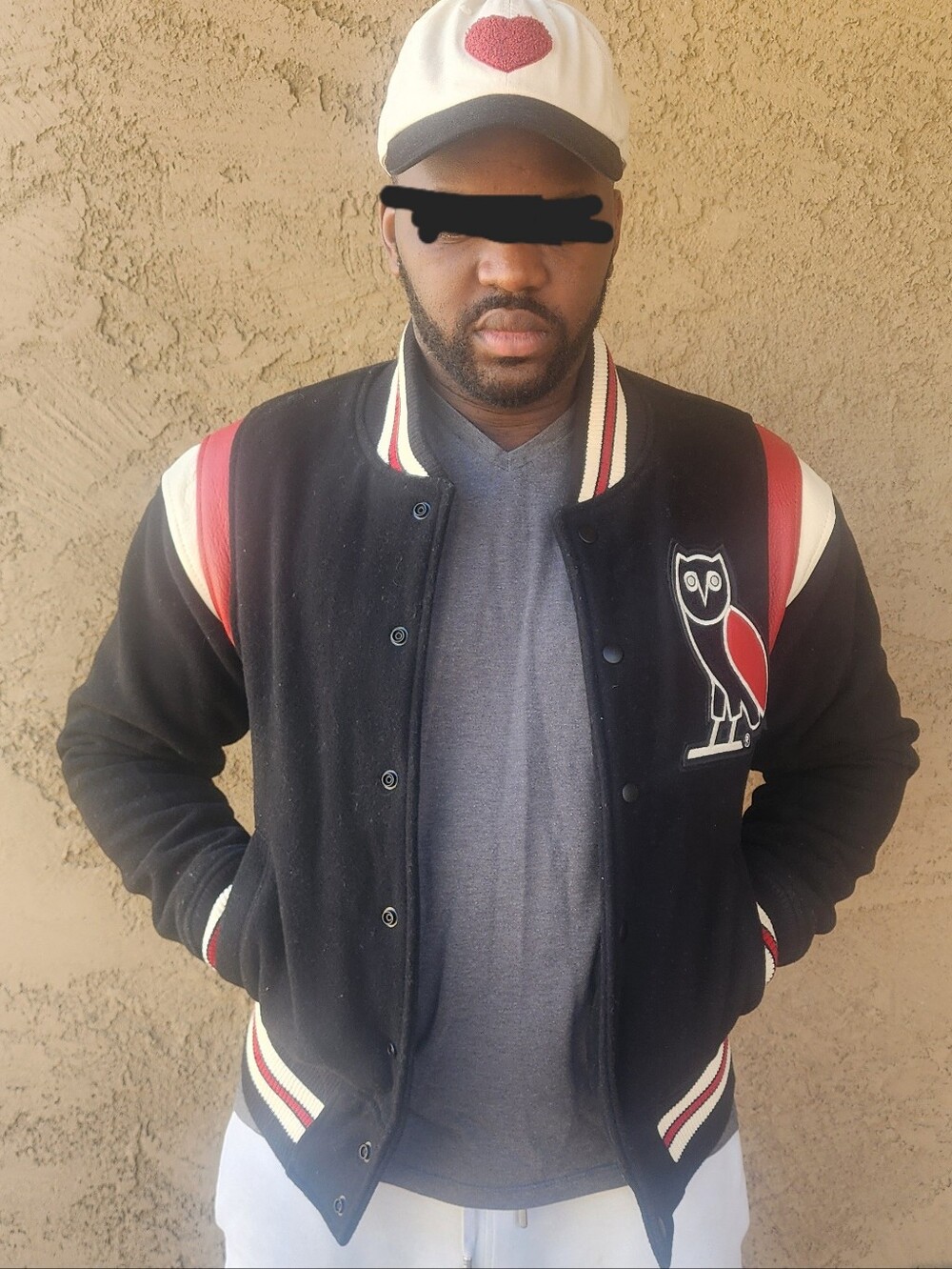 October's Very Own Classic Varsity Jacket - Black / Red / White FW18 (Rare)